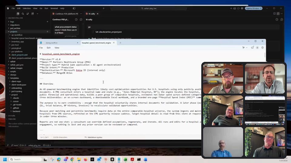 Still from Session 002: Jeff Schneider sharing their screen